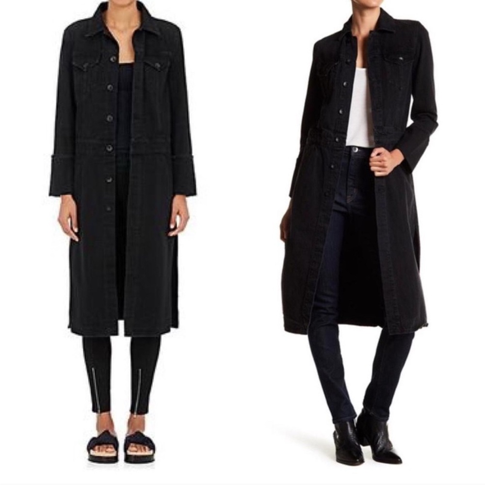 Helmut Lang Charcoal Jean Denim Duster Coat SZ XS BNWT
